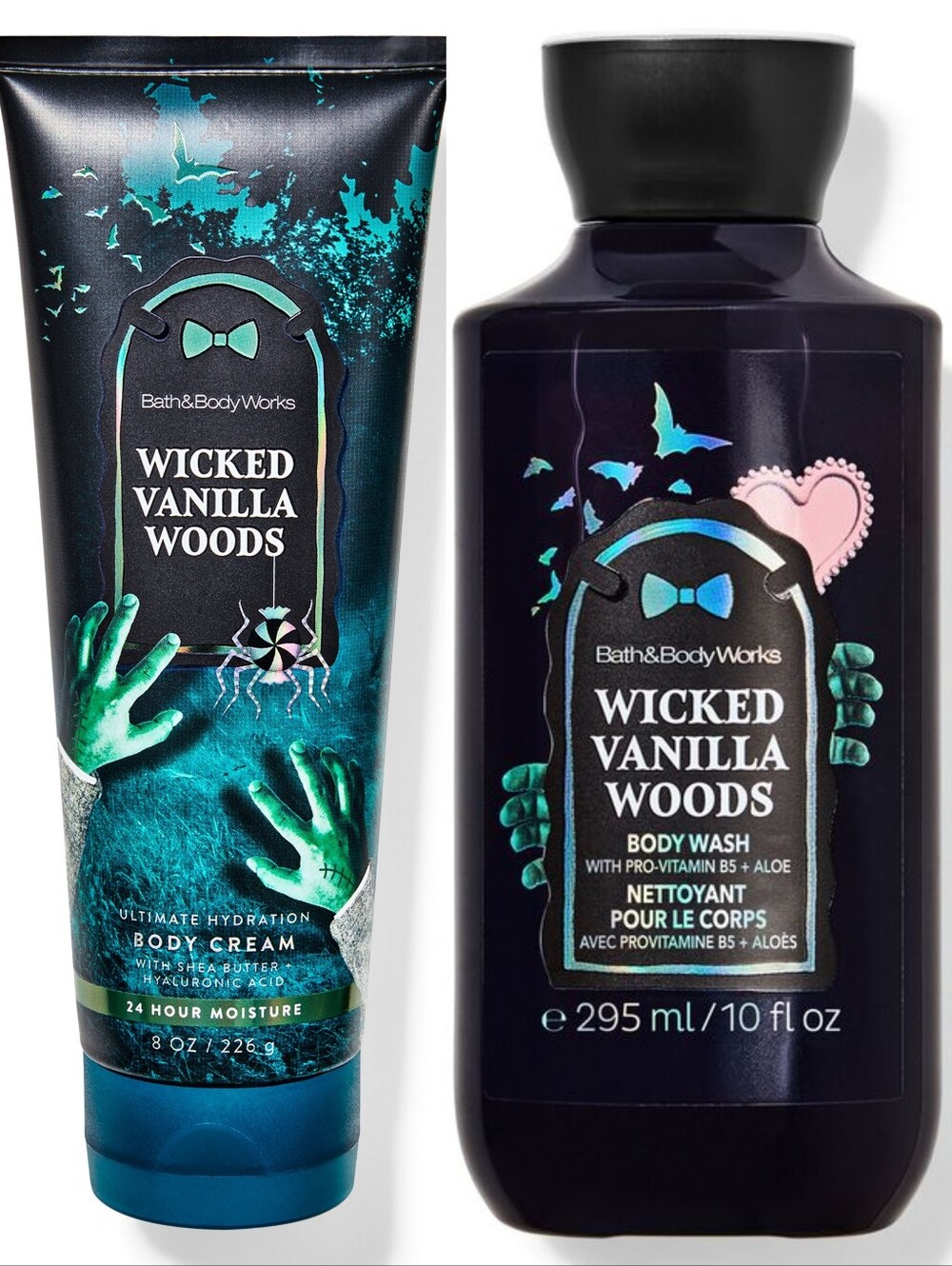 Bath & Body Works Wicked Vanilla Woods Body Cream & Body Wash Set NEW RARE